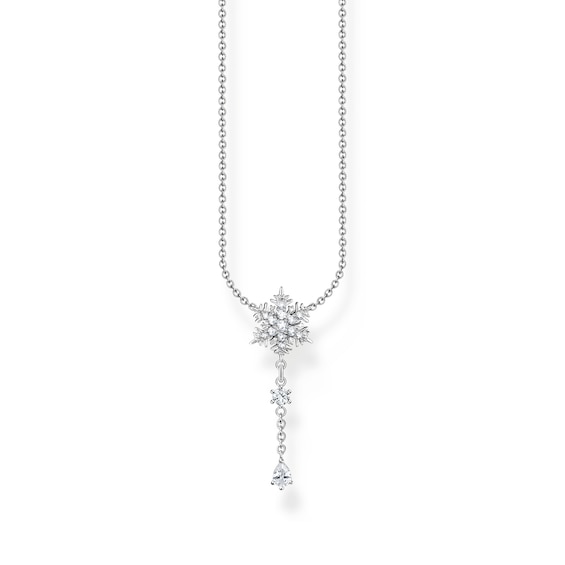 Thomas Sabo Sterling Silver & CZ Snowflake Necklace