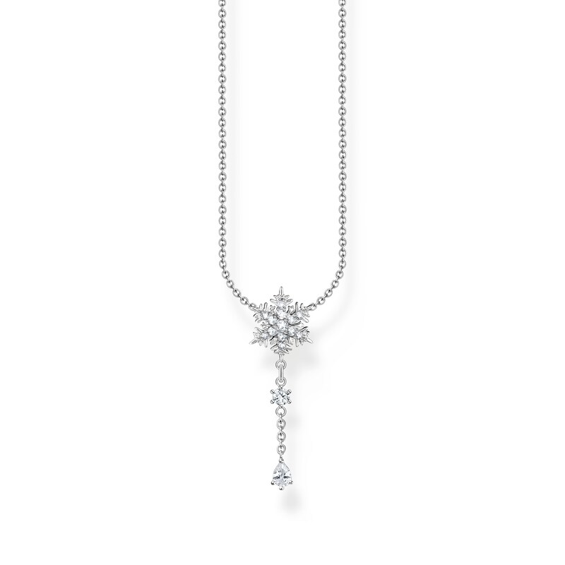 Thomas Sabo Sterling Silver & CZ Snowflake Necklace