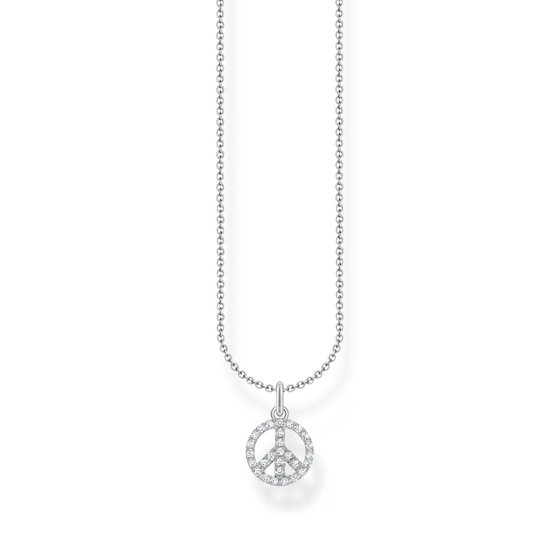 Thomas Sabo Sterling Silver & CZ Peace Necklace