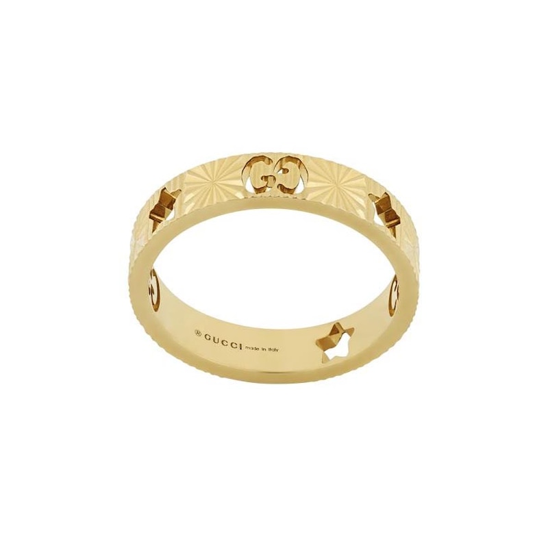Main Image 5 of Gucci Icon 18ct Yellow Gold Star Ring (Size N-O)