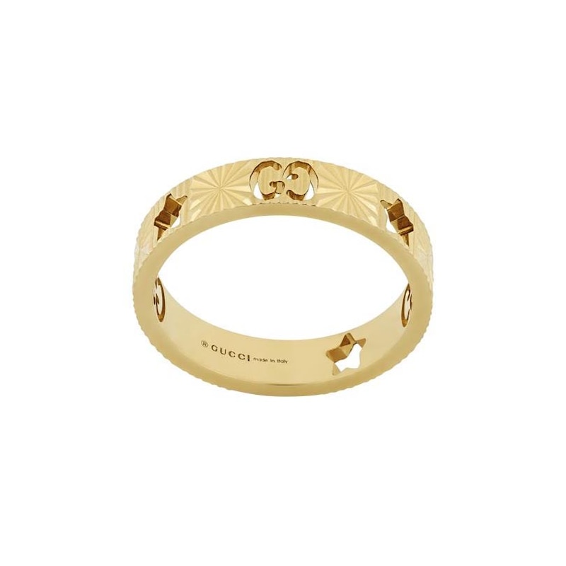 Gucci Icon 18ct Yellow Gold Star Ring Size P