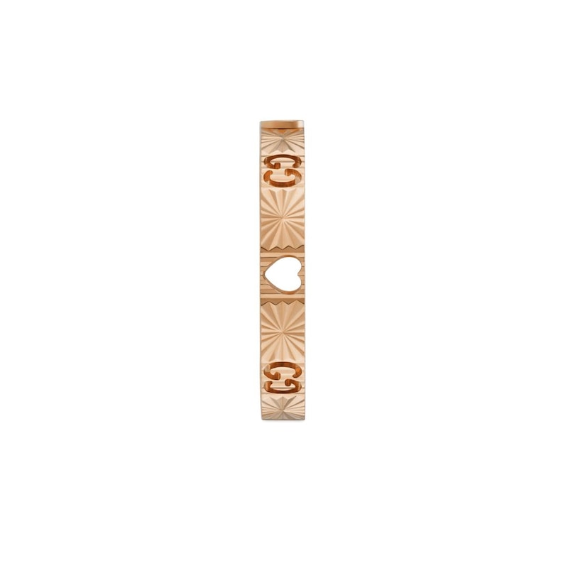 Gucci 18ct Rose Gold Icon Diamond Ring (Sizes N-O)