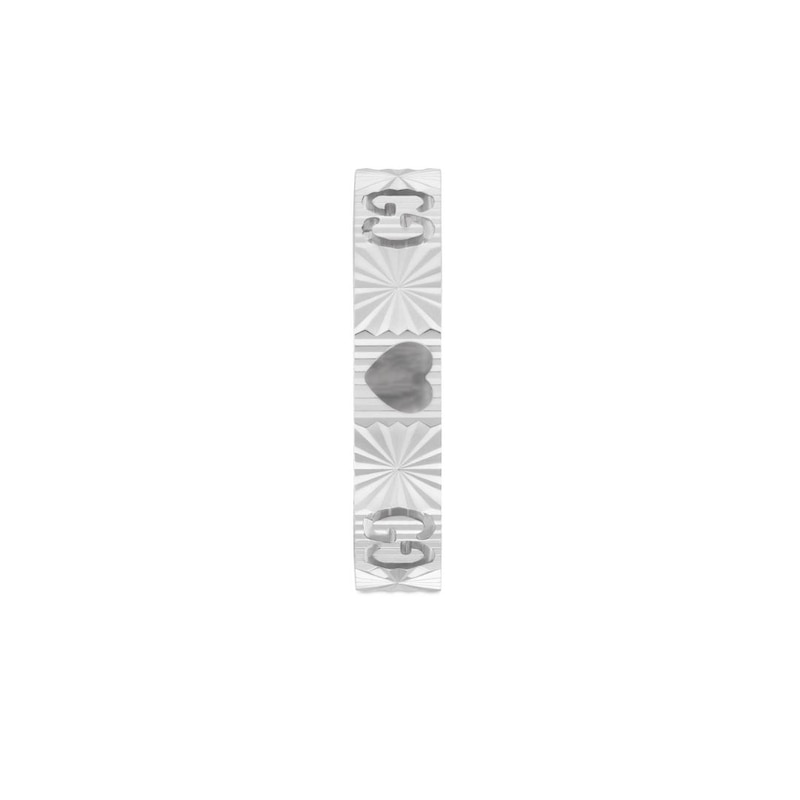 Main Image 4 of Gucci Icon 18ct White Gold Star Ring (Size Q)