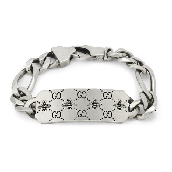 Gucci Signature Bee Sterling Silver 7 Chain Bracelet