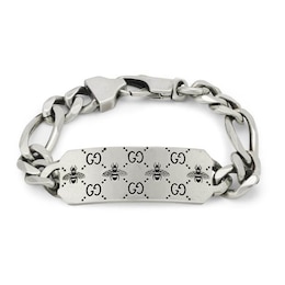 Gucci Signature Silver Bee Chain Bracelet 21cm