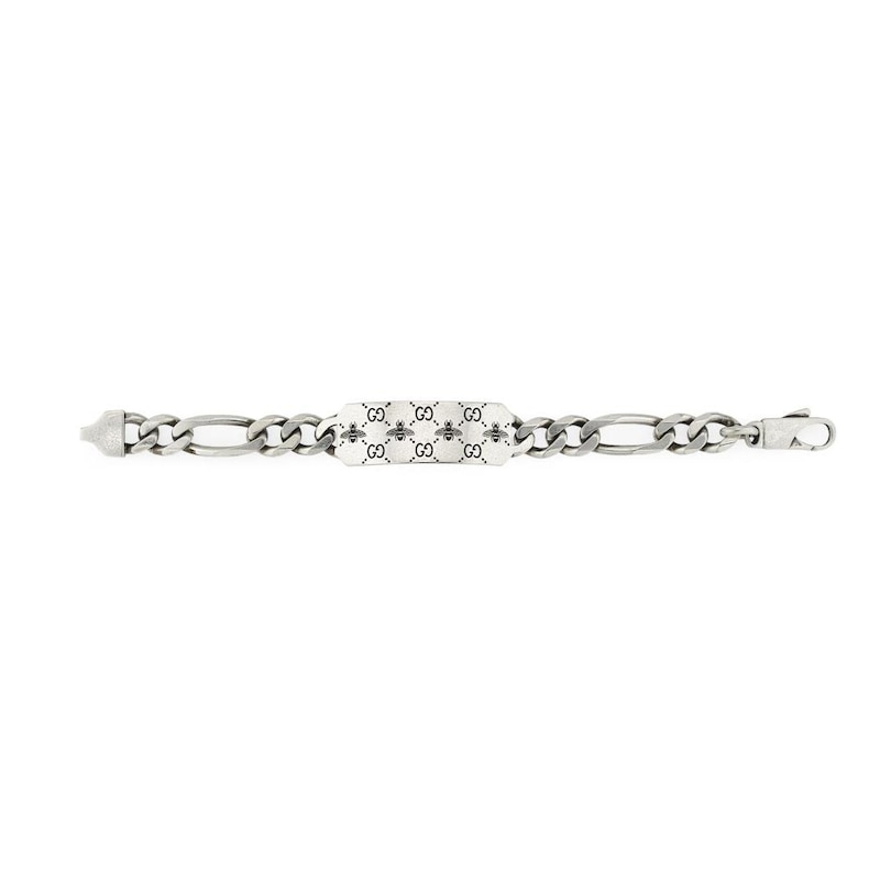 Gucci Signature Silver Bee 8 Inch Chain Bracelet