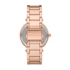 Thumbnail Image 1 of Michael Kors Parker Ladies' Crystal Rose Gold-Tone Bracelet Watch