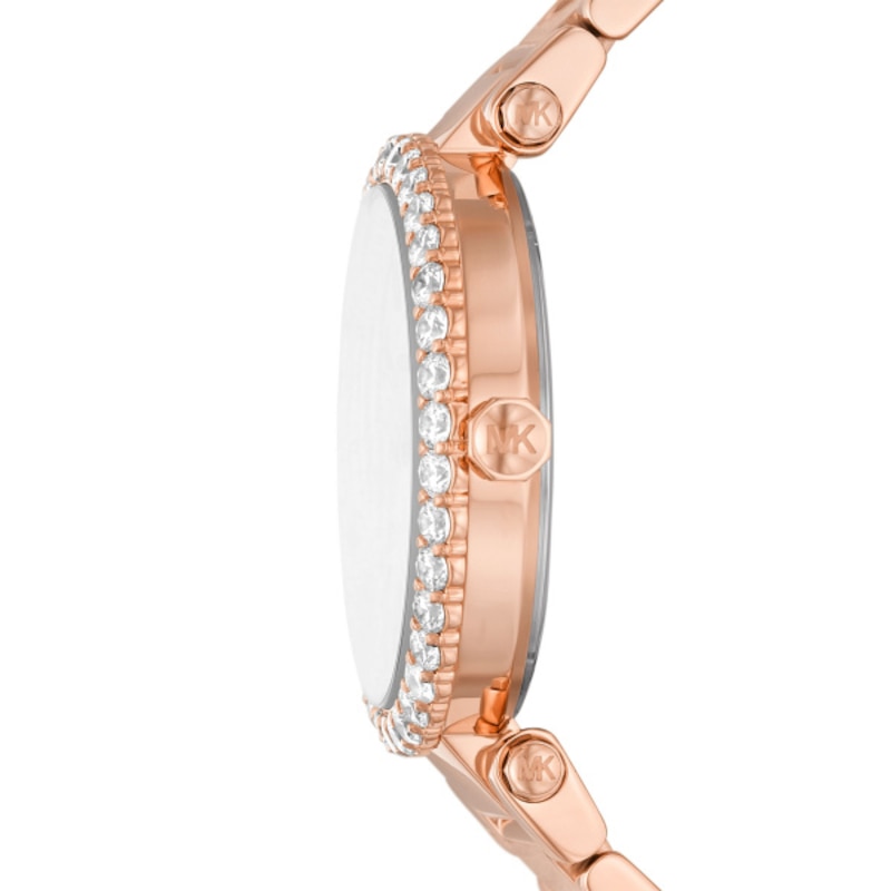 Michael Kors Parker Ladies' Crystal Rose Gold-Tone Bracelet Watch