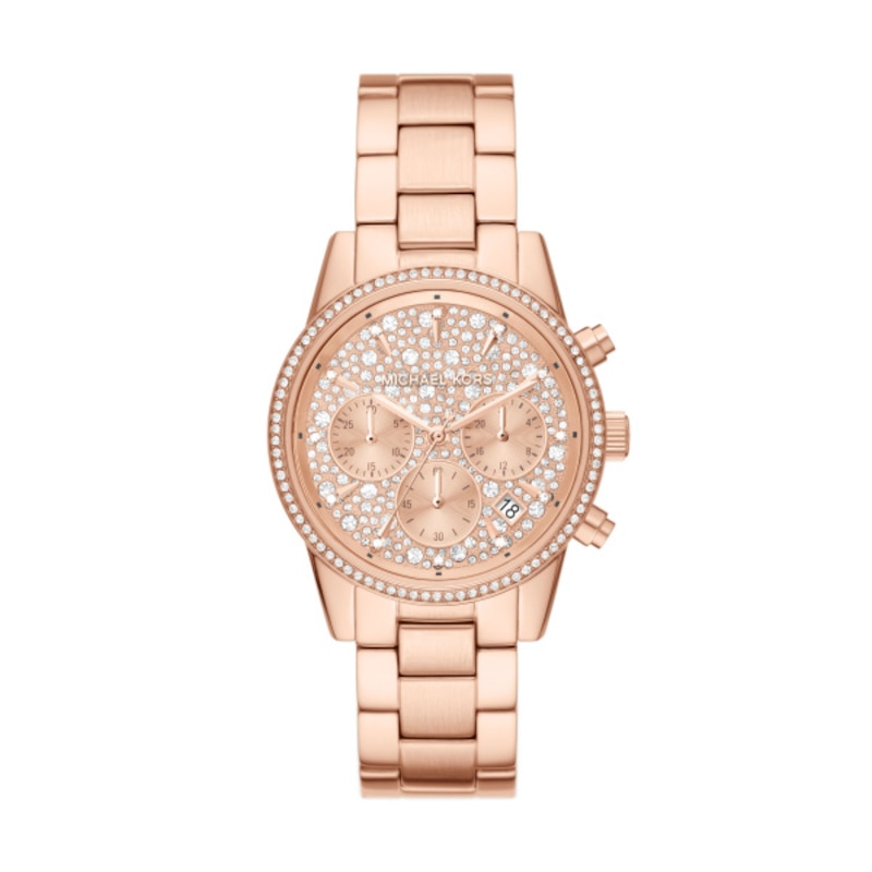 Michael Kors Ritz Ladies' Rose Gold-Tone Bracelet Watch
