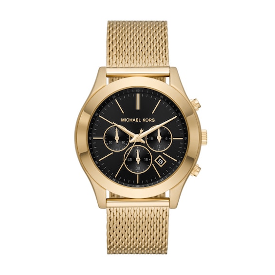 Michael Kors Slim Runway Men’s Gold Tone Bracelet Watch