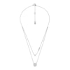 Thumbnail Image 1 of Michael Kors Brilliance Silver CZ MK Layered Necklace