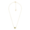 Thumbnail Image 1 of Michael Kors 14ct Gold Plated Green Stone Rondelle Pendant