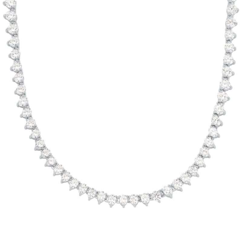 Michael Kors Brilliance Sterling Silver CZ Tennis Necklace