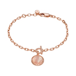 Emporio Armani Rose Gold Plated Sterling Silver MOP Bracelet