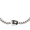 Thumbnail Image 1 of Emporio Armani Men's Stainless Steel 7 Inch Box Chain EA Logo Bracelet