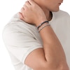 Thumbnail Image 2 of Emporio Armani Men's Stainless Steel & Leather 7 Inch Bracelet Set