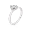 Thumbnail Image 2 of 9ct White Gold 0.25ct Total Diamond Pear Shaped Halo Ring