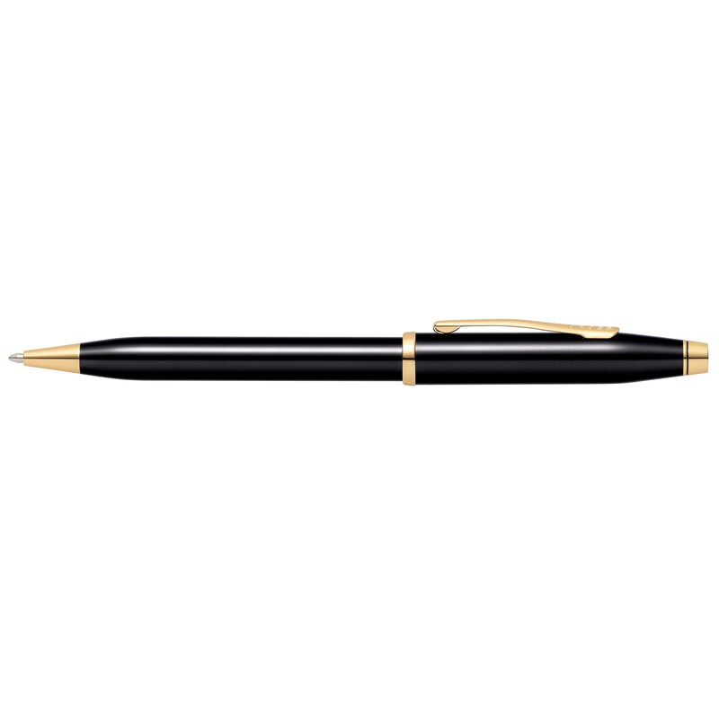 Cross Century II Black Lacquer Gold Trim Ballpoint Pen