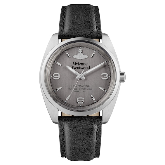 Vivienne Westwood Pennington Black Leather Strap Watch