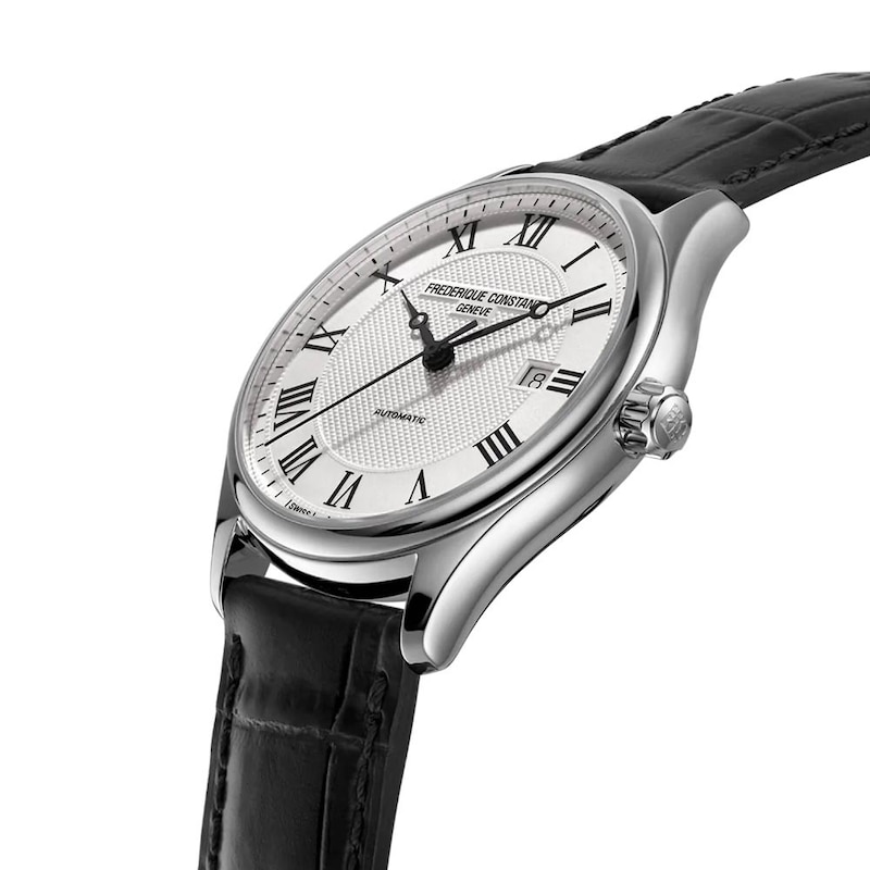 Frederique Constant Classics Index Black Leather Strap Watch