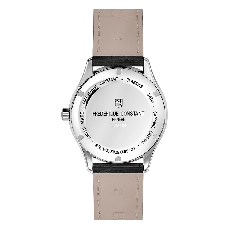 Main Image 3 of Frederique Constant Classics Index Black Leather Strap Watch