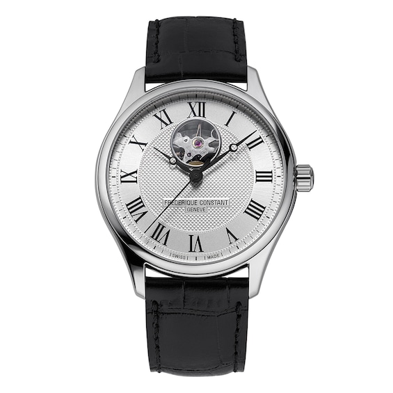 Frederique Constant Classic Heart Beat Leather Strap Watch