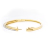 Thumbnail Image 2 of 9ct Yellow Gold 1ct Diamond Pavé Set Crossover Bangle