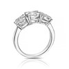 Thumbnail Image 2 of 9ct White Gold 0.75ct Total Diamond Cluster Trilogy Ring