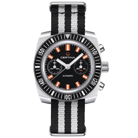 Certina DS Automatic 1968 Men’s Black Fabric Strap Watch