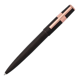 BOSS Gear Black & Rose Gold-Tone Ballpoint Pen