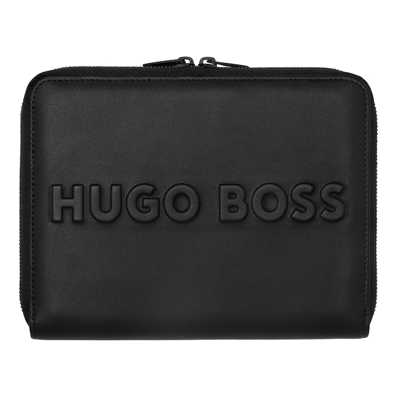 Main Image 3 of BOSS Label Black Vegan Leather A5 Folder