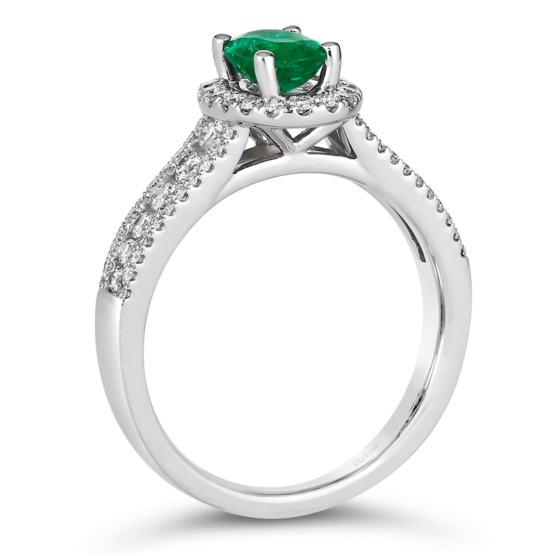 Le Vian Couture Platinum Emerald 0.45ct Diamond Ring