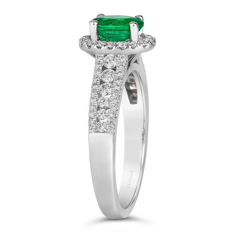 Le Vian Couture Platinum Emerald 0.45ct Diamond Ring