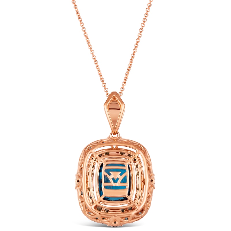 Le Vian 14ct Rose Gold Topaz 0.80ct Diamond Pendant