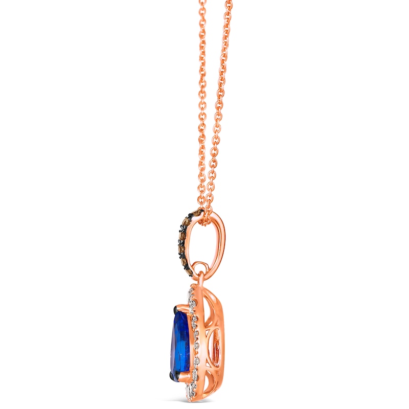 Le Vian 14ct Rose Gold Tanzanite 0.37ct Diamond Pendant