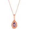 Thumbnail Image 2 of Le Vian 14ct Rose Gold Tanzanite 0.37ct Diamond Pendant