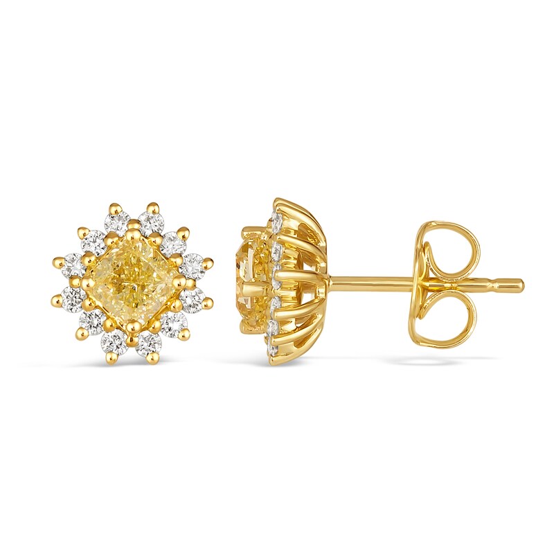 Main Image 2 of Le Vian 14ct Yellow Gold 0.80ct Total Diamond Stud Earrings
