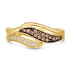 Thumbnail Image 1 of Le Vian 14ct Yellow Gold 0.23ct Total Diamond Wave Ring