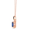 Thumbnail Image 1 of Le Vian 14ct Rose Gold Tanzanite 0.23ct Diamond Pendant