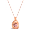 Thumbnail Image 2 of Le Vian 14ct Rose Gold Amethyst 0.23ct Diamond Cushion Halo Pendant