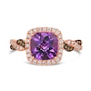 Thumbnail Image 1 of Le Vian 14ct Rose Gold Amethyst 0.29ct Diamond Ring
