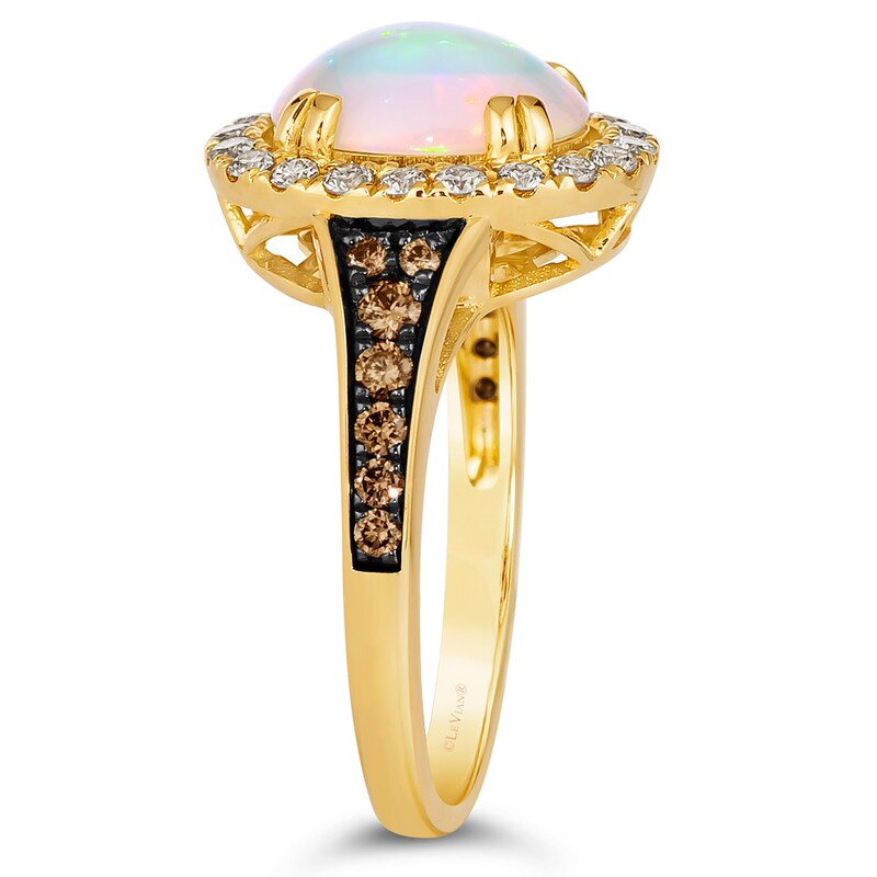 Le Vian 14ct Yellow Gold Opal 0.58ct Diamond Ring