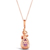 Thumbnail Image 2 of Le Vian 14ct Rose Gold Amethyst 0.23ct Diamond Pendant