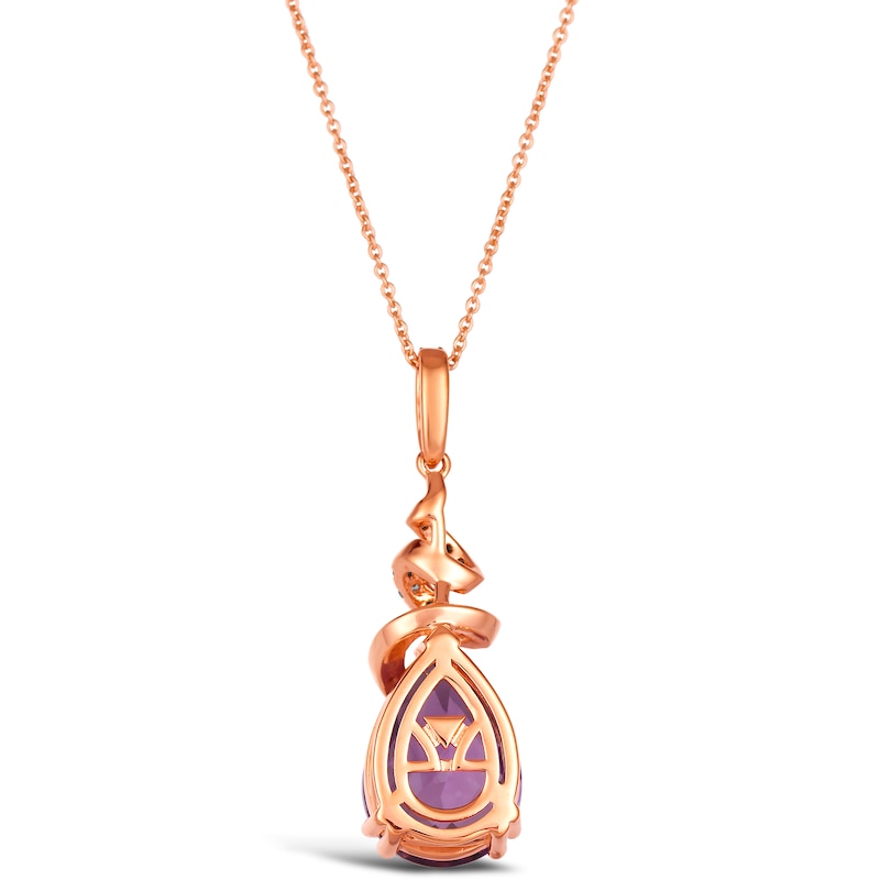 Le Vian 14ct Rose Gold Amethyst 0.23ct Diamond Pendant