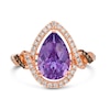 Thumbnail Image 1 of Le Vian 14ct Rose Gold Amethyst 0.37ct Diamond Ring