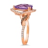 Thumbnail Image 3 of Le Vian 14ct Rose Gold Amethyst 0.37ct Diamond Ring