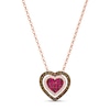 Godiva x Le Vian Ruby 0.37ct Diamond Heart Pendant