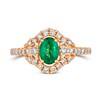 Thumbnail Image 1 of Le Vian 14ct Rose Gold Emerald 0.58ct Diamond Ring