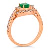 Thumbnail Image 2 of Le Vian 14ct Rose Gold Emerald 0.58ct Diamond Ring