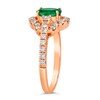 Thumbnail Image 3 of Le Vian 14ct Rose Gold Emerald 0.58ct Diamond Ring